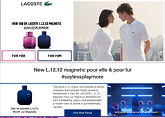 Lacoste Landing page