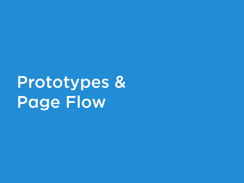 prototype and page flow